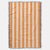 Orangefarbene und weiße Streifen Decke (Vorderseite Vertikal)