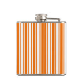 Orangefarbene und weiße Streifen Flachmann (Rückseite)