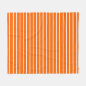 Orangefarbene und weiße Streifen Fleecedecke (Vorderseite (Horizontal))