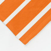 Orangefarbene und weiße Streifen Fleecedecke (Ecke)