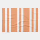 Orangefarbene und weiße Streifen Geschirrtuch (Horizontal)