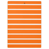 Orangefarbene und weiße Streifen Klemmbrett (Rückseite)