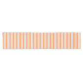 Orangefarbene und weiße Streifen Kurzer Tischläufer (Horizontal)
