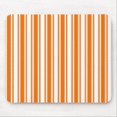 Orangefarbene und weiße Streifen Mousepad (Vorne)
