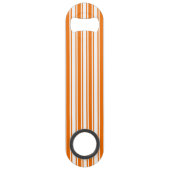 Orangefarbene und weiße Streifen Speed Flaschenöffner (Vorderseite)