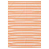 Orangefarbene und weiße Streifen Tischdecke (Vorderseite)