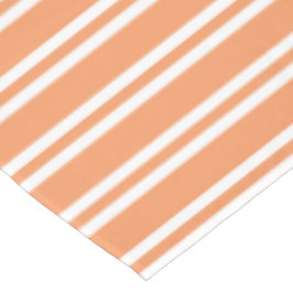 Orangefarbene und weiße Streifen Tischdecke