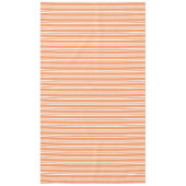 Orangefarbene und weiße Streifen Tischdecke (Vorderseite)