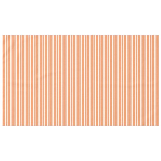 Orangefarbene und weiße Streifen Tischdecke (Vorderseite (Horizontal))