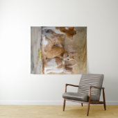 Orangefarbene und weiße Tablette mit Kätzchen/Foto Wandteppich (Beispiel (Horizontal))