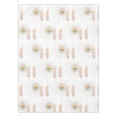 Orangefarbene und weiße Tabletten Tischdecke (Vorderseite)