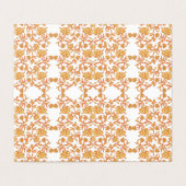 orangefarbene und weiße Tapeten mit Blumenmotiv (Außenseite Aufgefaltet)