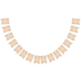 orangefarbene und weiße Tapeten mit Blumenmotiv Wimpelkette