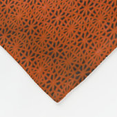 Orangefarbene und weiße Textilien Fleecedecke (Ecke)