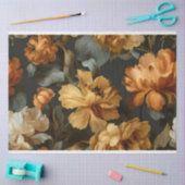 Orangefarbene Vintage Malerei Seidenpapier (Basteln)