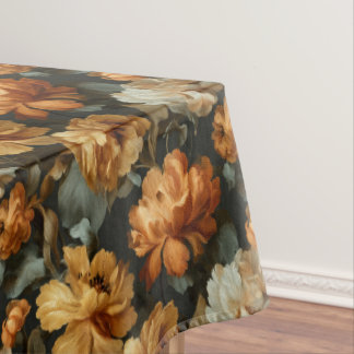 Orangefarbene Vintage Malerei Tischdecke