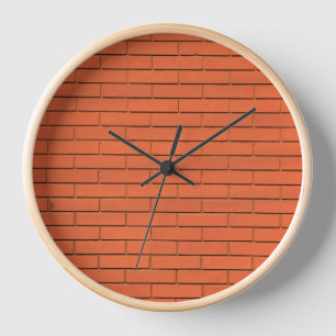 Orangefarbene Wandsperre Uhr