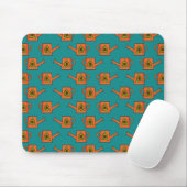 Orangefarbene Wasserdose mit Sonnenblumen Mousepad (Mit Mouse)