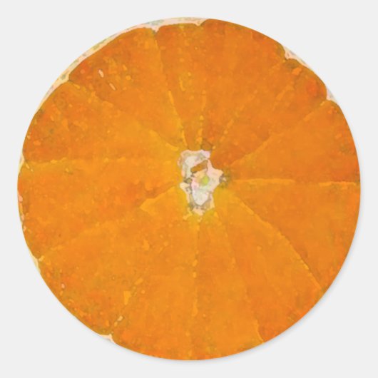 Orangefarbene Wasserfarbe - Aufkleber (Vorderseite)