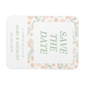 Orangefarbene Wasserfarbe Speichern Sie das Datums Magnet (Horizontal)