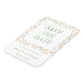 Orangefarbene Wasserfarbe Speichern Sie das Datums Magnet (Linke Seite)