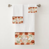 Orangefarbene Wasserfarben Badhandtuch Set (Insitu)