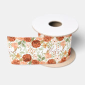 Orangefarbene Wasserfarben Satinband (Spule)