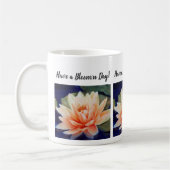 Orangefarbene Wasserlilie Blume Kaffeetasse (Links)