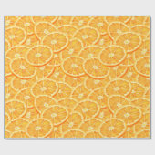 Orangefarbene Wasserscheiben Geschenkpapier (Flach)