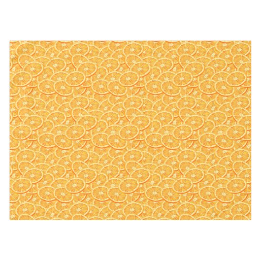 Orangefarbene Wasserscheiben Tischdecke (Vorderseite (Horizontal))