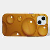 Orangefarbene Wassertropfengewebe Case-Mate iPhone Hülle (Rückseite (Horizontal))