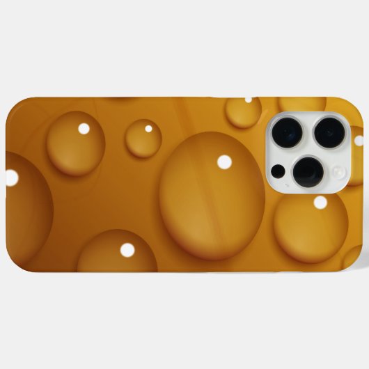 Orangefarbene Wassertropfengewebe Case-Mate iPhone Hülle (Rückseite (Horizontal))