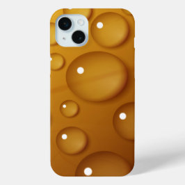 Orangefarbene Wassertropfengewebe iPhone 15 Mini Hülle