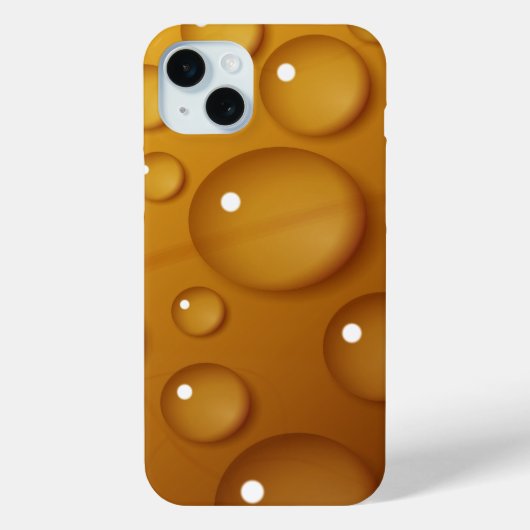 Orangefarbene Wassertropfengewebe Case-Mate iPhone Hülle (Rückseite)