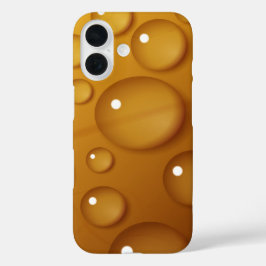 Orangefarbene Wassertropfengewebe iPhone 16 Hülle