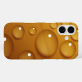 Orangefarbene Wassertropfengewebe Case-Mate iPhone Hülle (Rückseite (Horizontal))