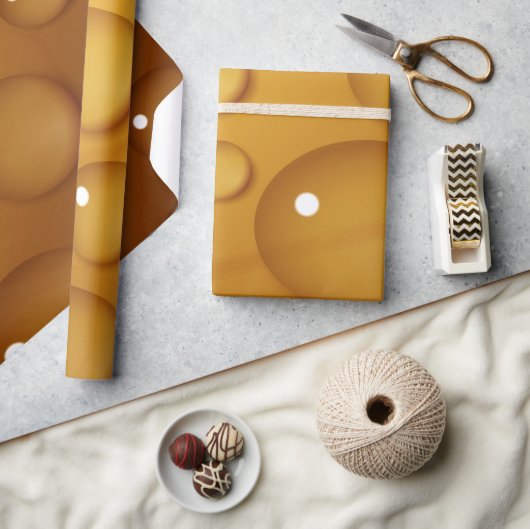 Orangefarbene Wassertropfengewebe Geschenkpapier (Kunsthandwerk)