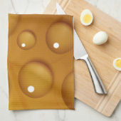 Orangefarbene Wassertropfengewebe Geschirrtuch (Viertel Falte)