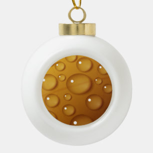 Orangefarbene Wassertropfengewebe Keramik Kugel-Ornament