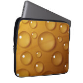 Orangefarbene Wassertropfengewebe Laptopschutzhülle (Vorne Rechts)