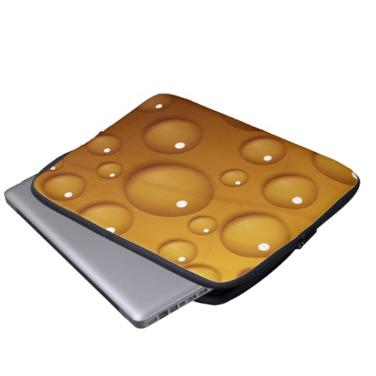 Orangefarbene Wassertropfengewebe Laptopschutzhülle (Vorne Knopf)