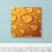 Orangefarbene Wassertropfengewebe Leinwanddruck (Insitu (Holzboden))