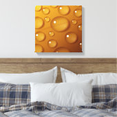 Orangefarbene Wassertropfengewebe Leinwanddruck (Insitu (Schlafzimmer))