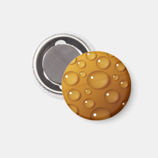 Orangefarbene Wassertropfengewebe Magnet (Vorderseite/Rückseite)