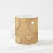 Orangefarbene Wassertropfengewebe Mattglastasse (Vorderseite Links)