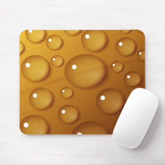 Orangefarbene Wassertropfengewebe Mousepad (Mit Mouse)