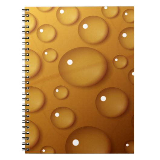 Orangefarbene Wassertropfengewebe Notizblock (Vorderseite)