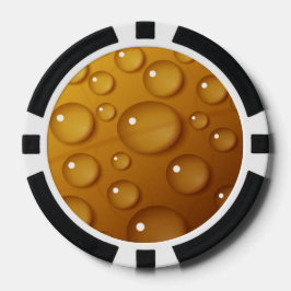 Orangefarbene Wassertropfengewebe Pokerchips