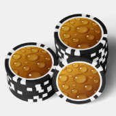 Orangefarbene Wassertropfengewebe Pokerchips (Stapel)