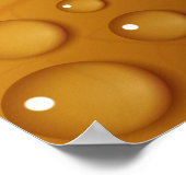 Orangefarbene Wassertropfengewebe Poster (Ecke)